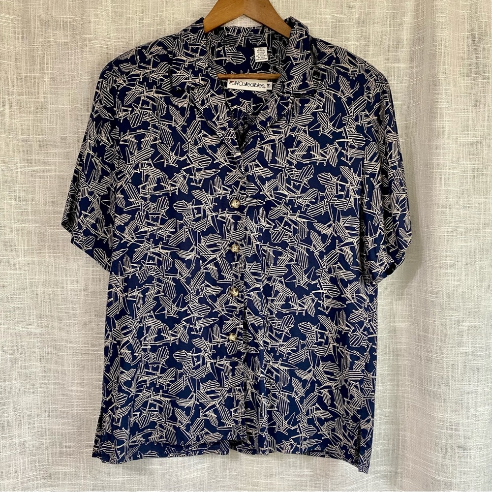 Vintage Jh Collectibles Adirondack Chair Print Shirt
